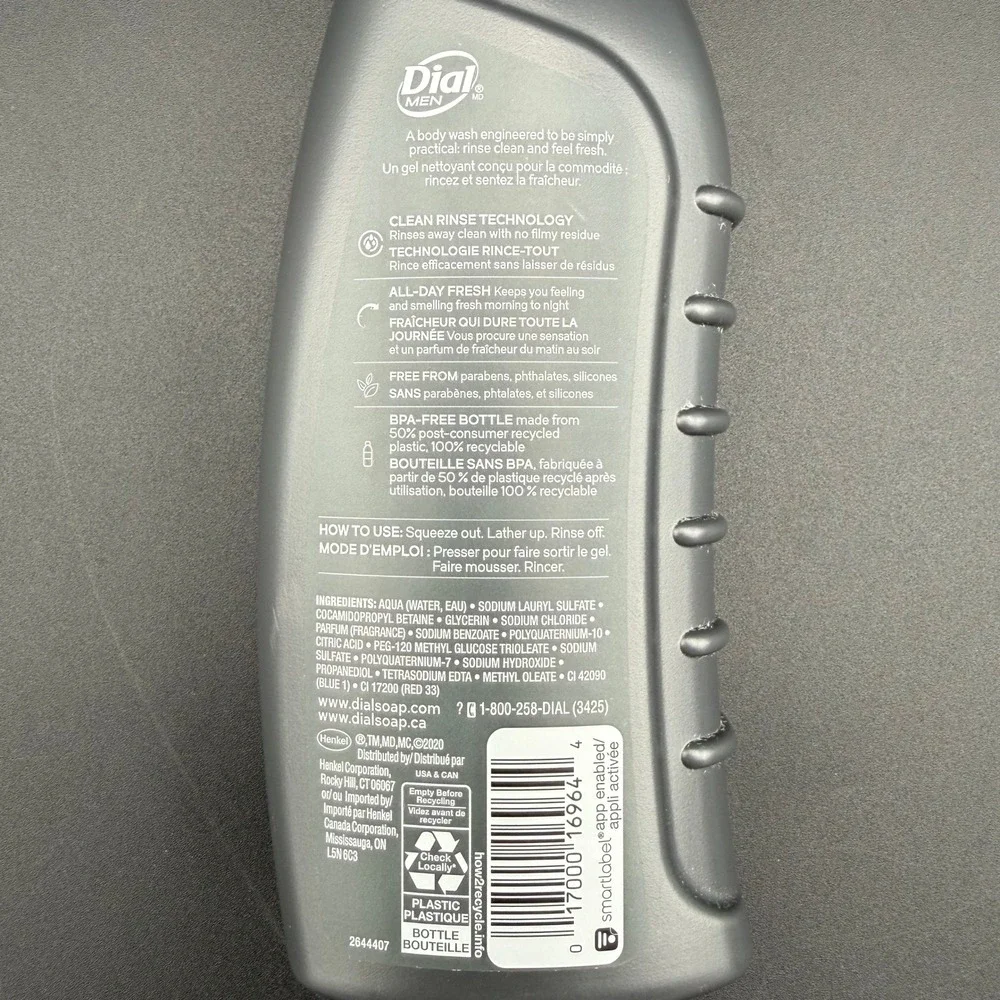 Dial‎ Men's Infinite Fresh Sandalwood Body Wash 20 oz All Day Fresh Paraben Free